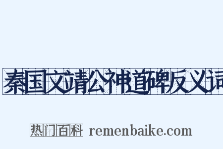 秦国文靖公神道碑反义词是什么意思的图片